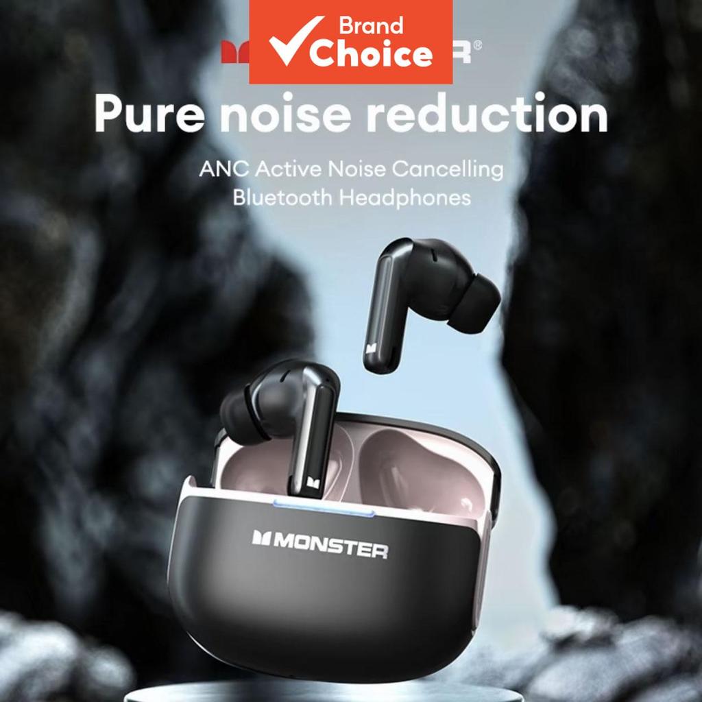 Fones de ouvido Monster D02 Aura, TWS sem fio, ergonômicos, cancelamento de ruído ANC, HiFi estéreo, gaming,