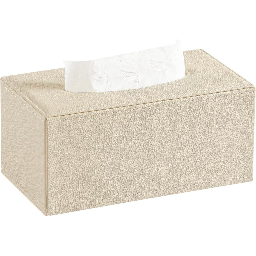 Capa Retangular para Caixas de Lenços de Papel de até 4 Polegadas de Altura, para Lenços de Papel em Couro PU co