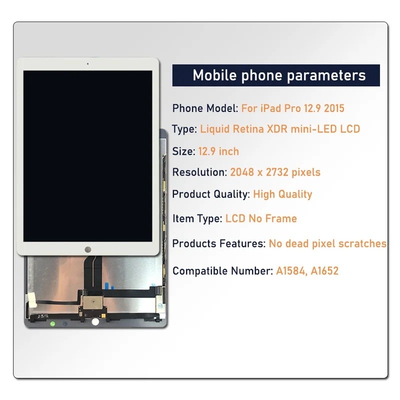 12.9 " Novo LCD Para iPad Pro 12.9 2015 1a Geração A1584 A1652 Display Tela De T