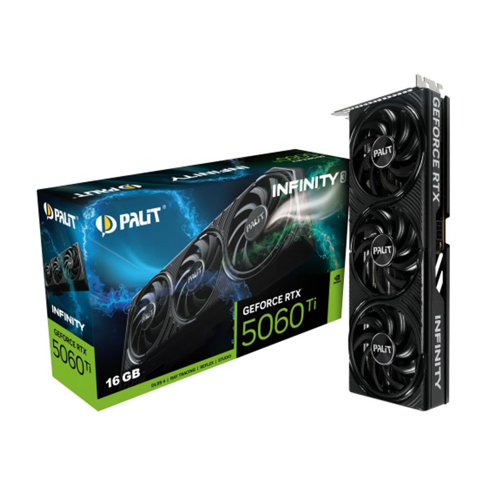 Placa de Video GeForce NVIDIA PALIT RTX5060TI 16GB INFINITY 3 GDDR7 NE7506TS19T1-GB2061S