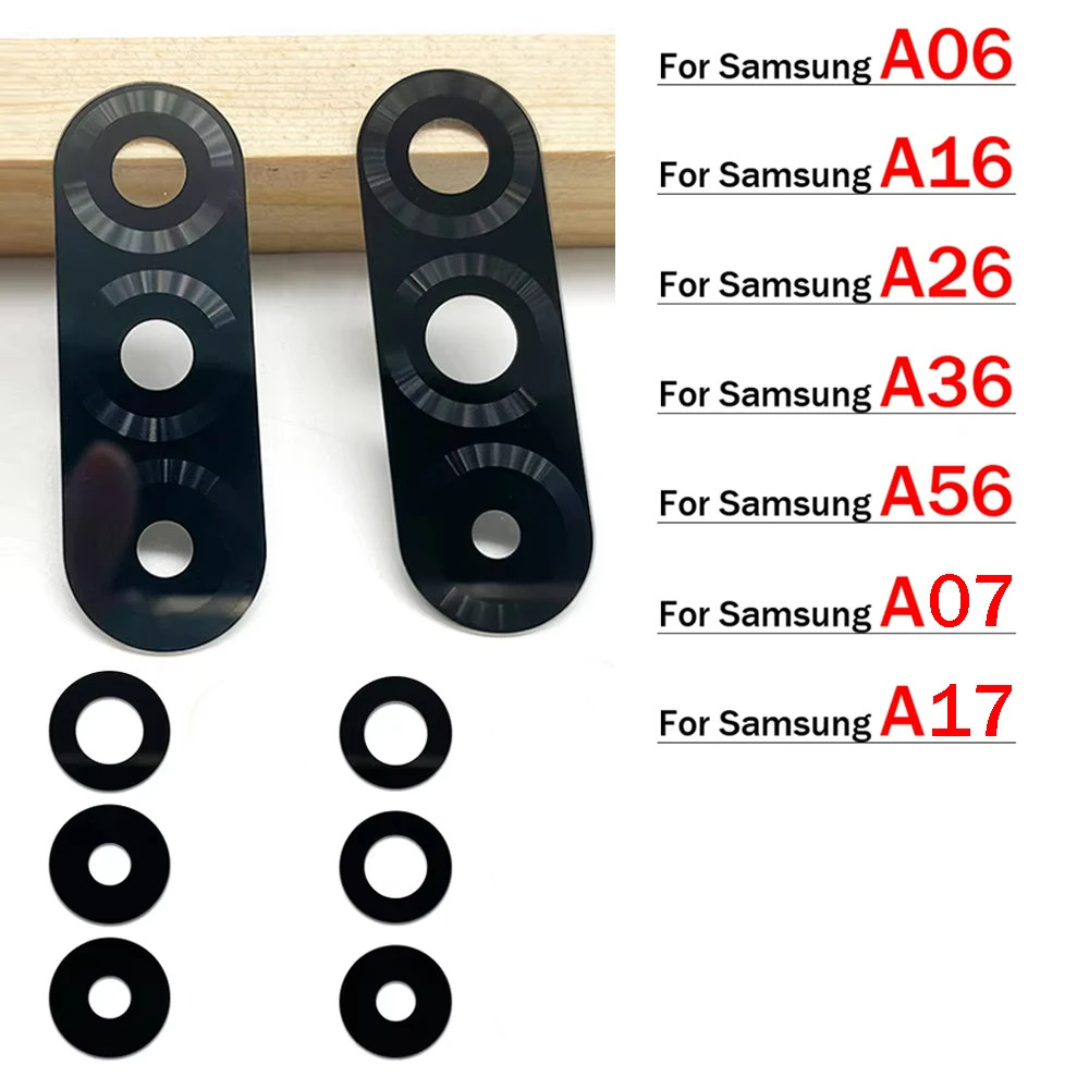 Lente De Vidro Da Câmera Traseira Para Samsung A06 A06S A16 A26 A36 A56 A07 A17 A37 4G 5G