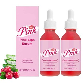 Sérum Labial Rosa para Lábios Secos e Escuros, Clareador Labial para Lábios Secos e Não Secos, Sérum Hidratante Condicio