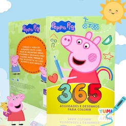 Livro Educativo Infantil Peppa Pig | 365 Atividades para Crianças | Colorir e Aprender