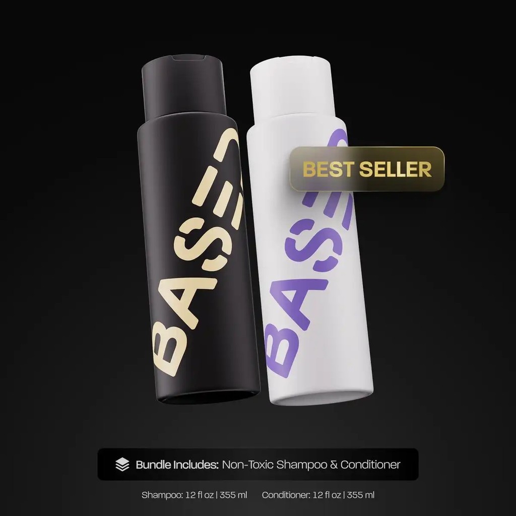 BASED Shower Duo |   Shampoo + Condicionador |   Limpeza Profunda, Hidrata, Acalma o Couro Cabeludo, Aumenta o Volume | 
