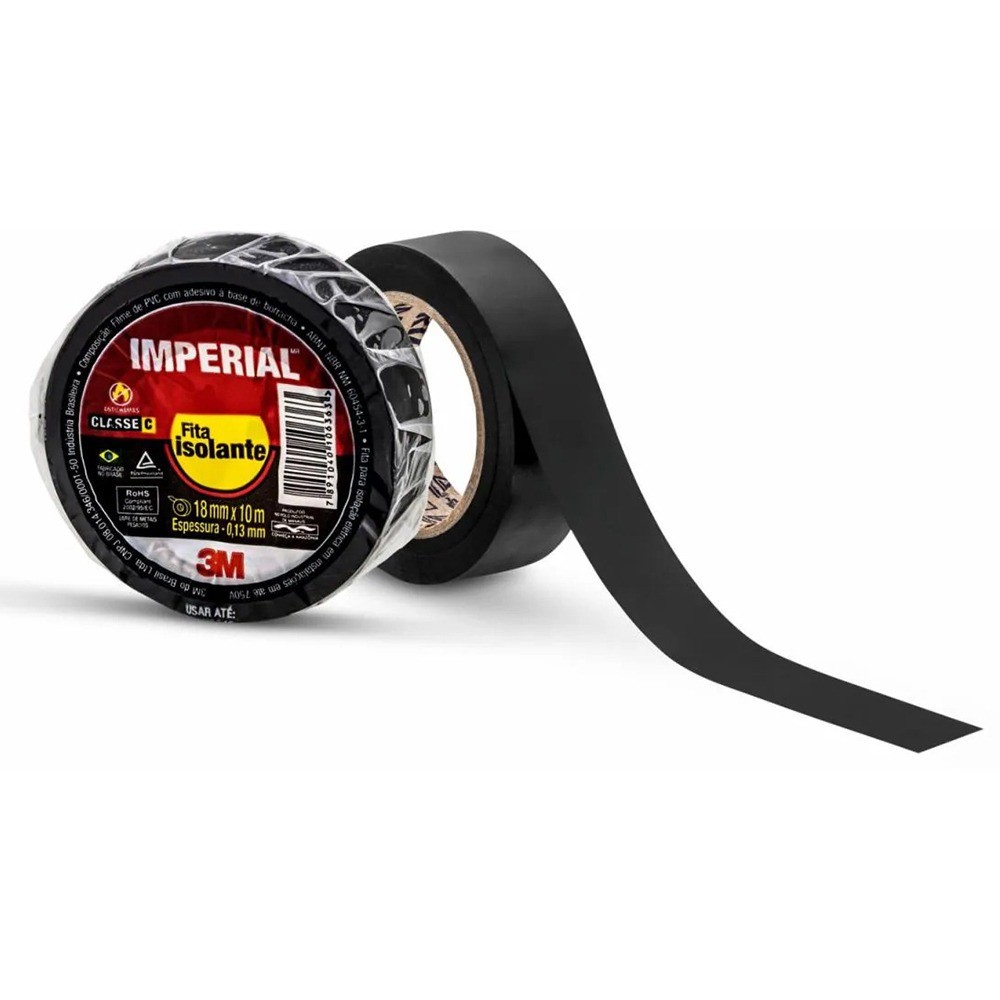 Fita isolante 18 mm x 10 metros - IMPERIAL SLIM - 3M