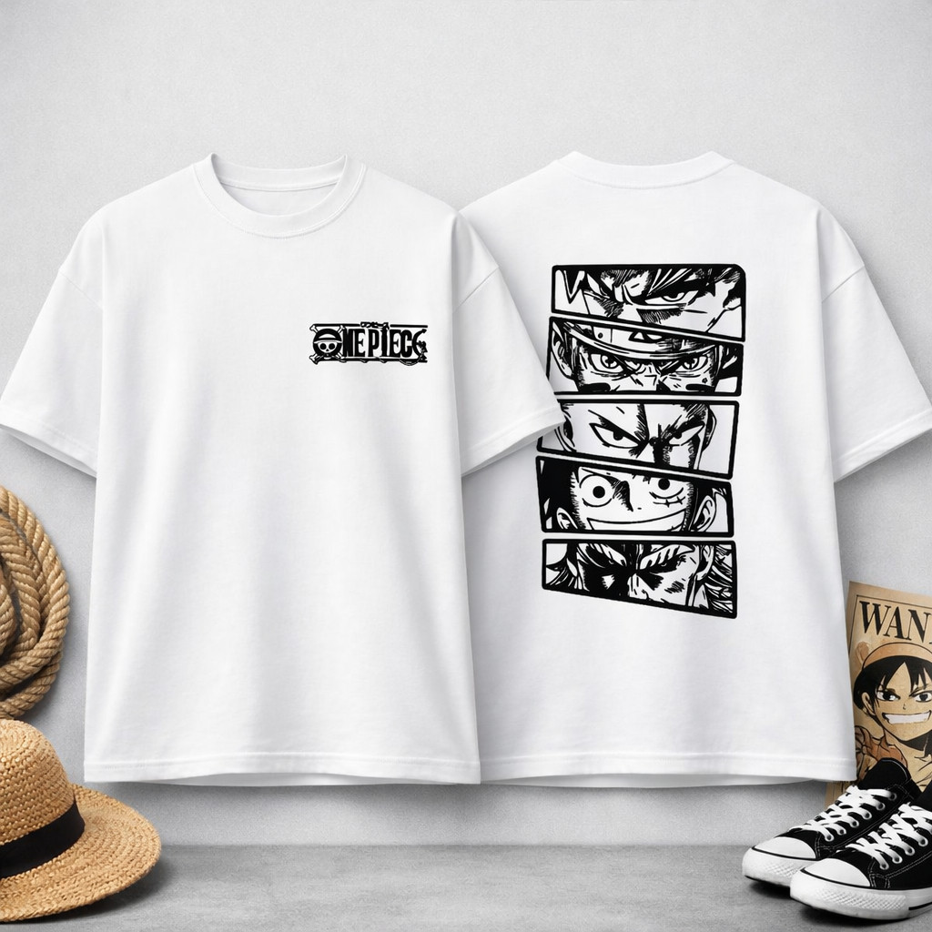 Camisa Oversized Camiseta Anime One Piece Blusa Streetwear Unissex 100% Algodão T-Shirt Estampa Exclusiva Personalizada