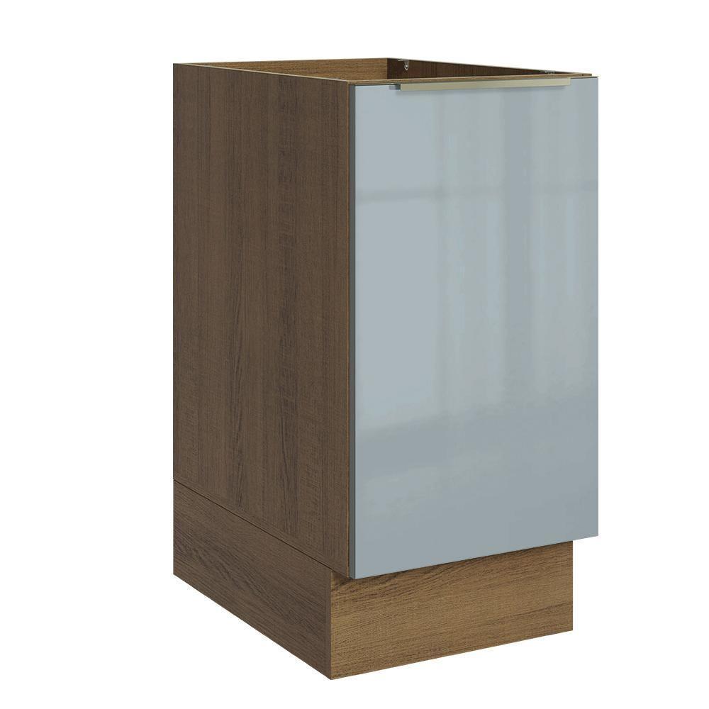 Balcão De Cozinha 40 Cm 1 Porta (sem Tampo) Rustic/cinza Lux Madesa Rustic/cinza