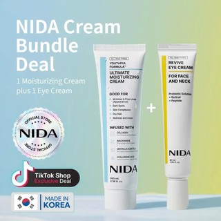 Conjunto de Creme NIDA YouthfulFormula e Creme Revive para Pele Elástica, Hidratação Diária e Pele Radiante