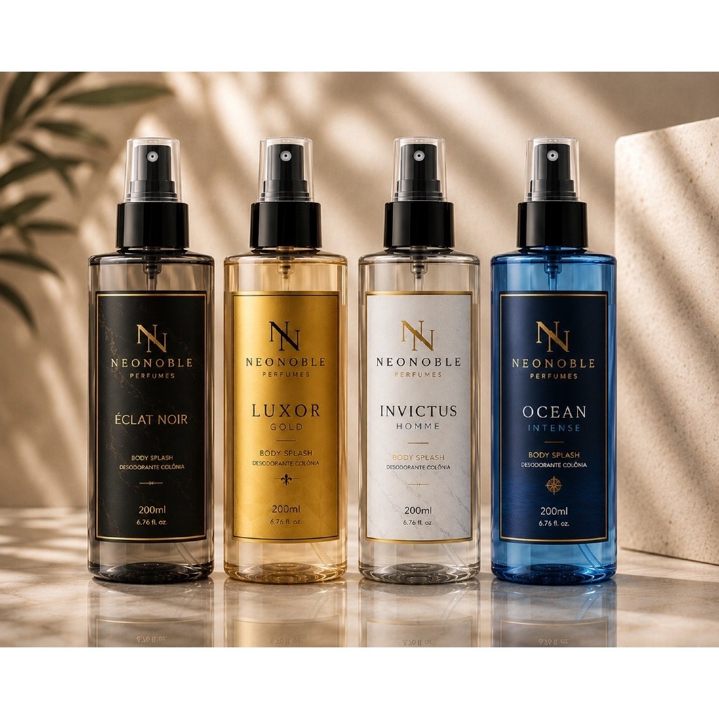 Perfumes Body Splash Masculinos 200ml Importados Fixação Longa Duração Deo Colônia NeoNoble