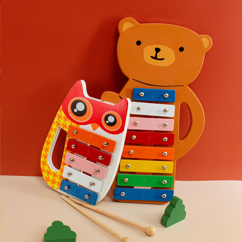 Piano de oito tons para crianças, bebê, 8 meses, percussão, pequeno xilofone, 5 tons, música educacional precoce