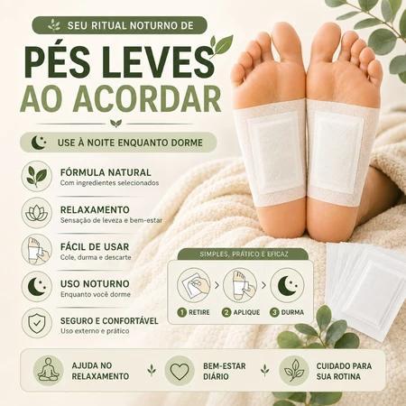 Adesivos Detox para os Pés Elimine Odor, Impurezas e Toxinas Naturalmente Almofada Detox Para os Pés