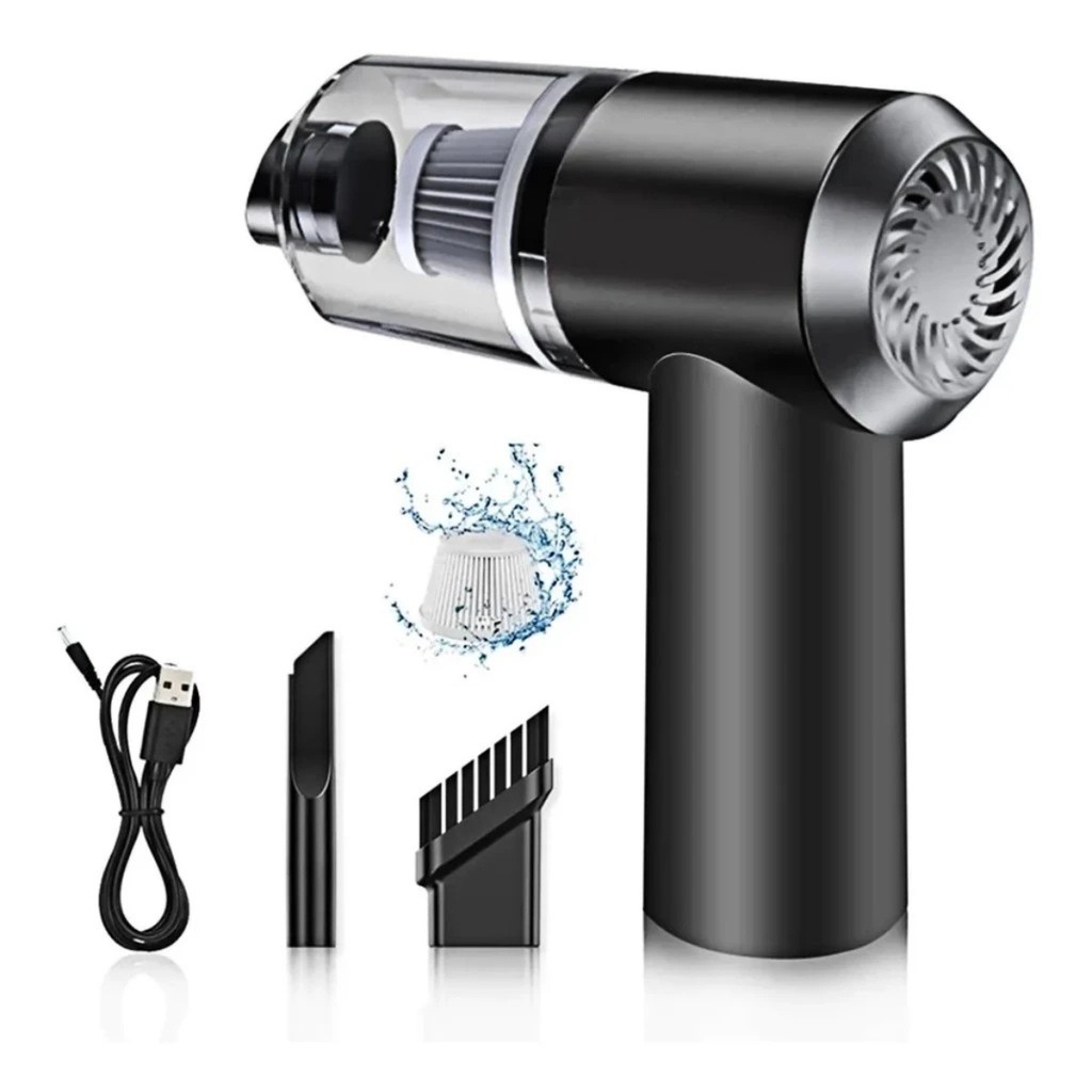 Mini Aspirador de Pó 3 em 1 Portátil USB Recarregável Carro Casa 120W