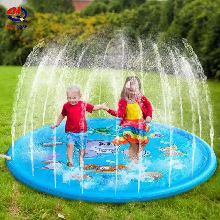 Tapete Chafariz Infantil 100cm Splash Pad – Piscina Spray de Água para Criança e Pet Jardim Quintal