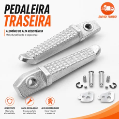 Kit Pedaleira Traseira Modelo Honda CG Titan Fan Start 160 ano 2025 em diante Completa Reforçada