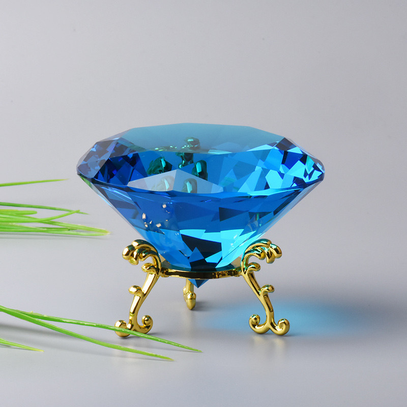 Aquamarine diamante Hu cianita diamante céu azul safira ornamento presente de aniversário estudante namorada presente de