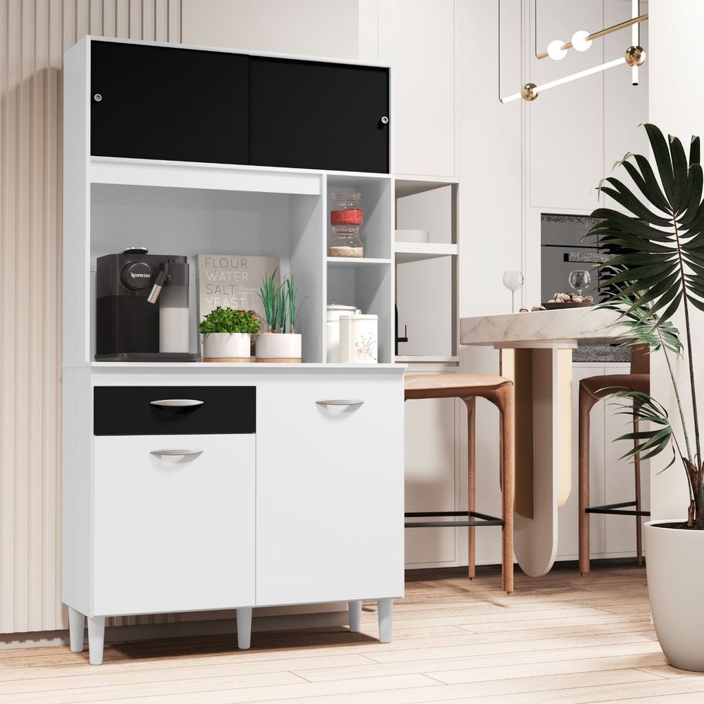 Armário Cozinha Compacta Organizador Duda 172x90x35cm Com Gaveta Várias Cores