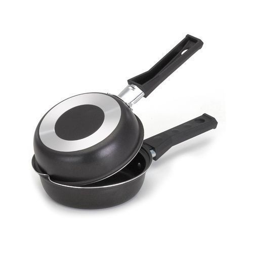Frigideira Dupla Hamburgueira Omeleteira Antiaderente Alumínio 14cm Preto Nacional
