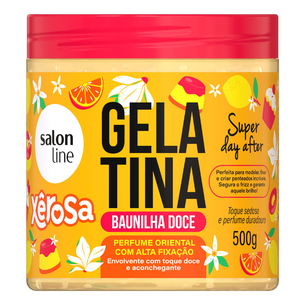 Pote da gelatina Salon Line #todecacho Xêrosa Baunilha Doce 550 g