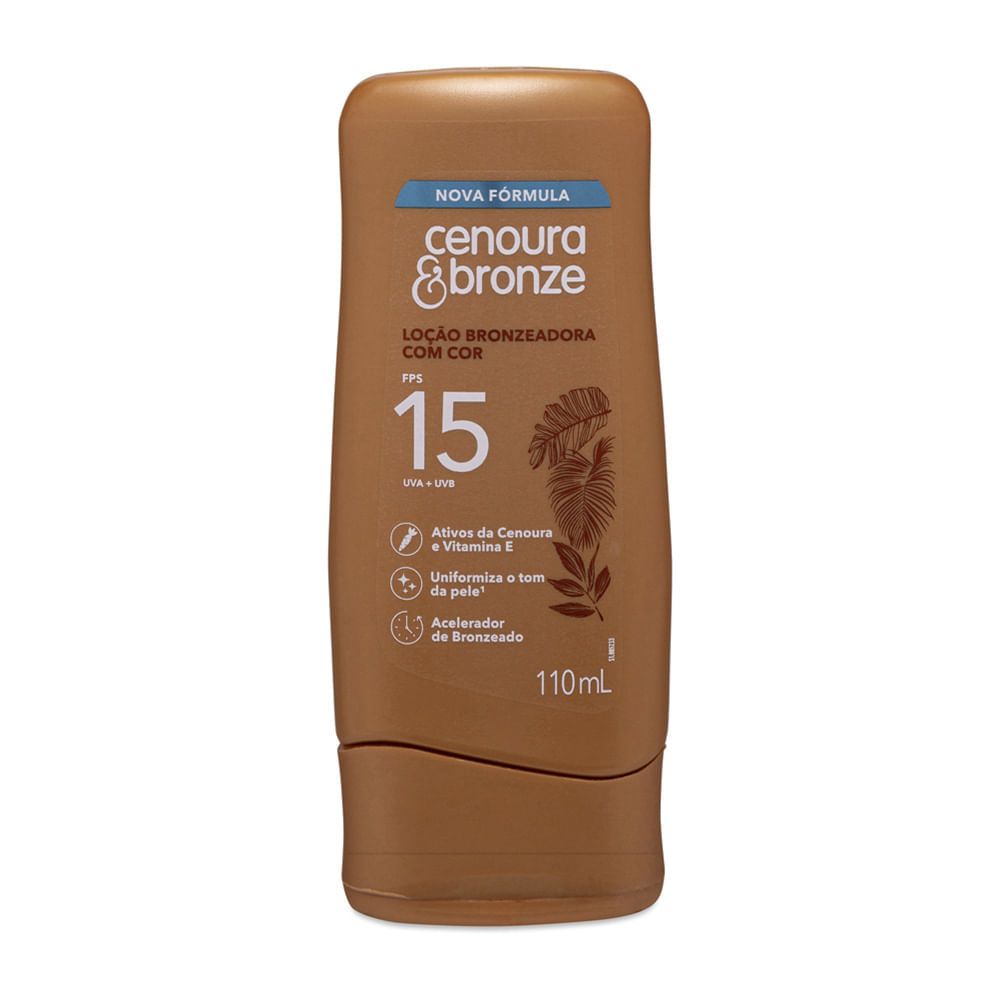 Protetor Solar Cenoura & Bronze Efeito Dourado FPS15 110ml - VENCIMENTO NOVEMBRO 2026