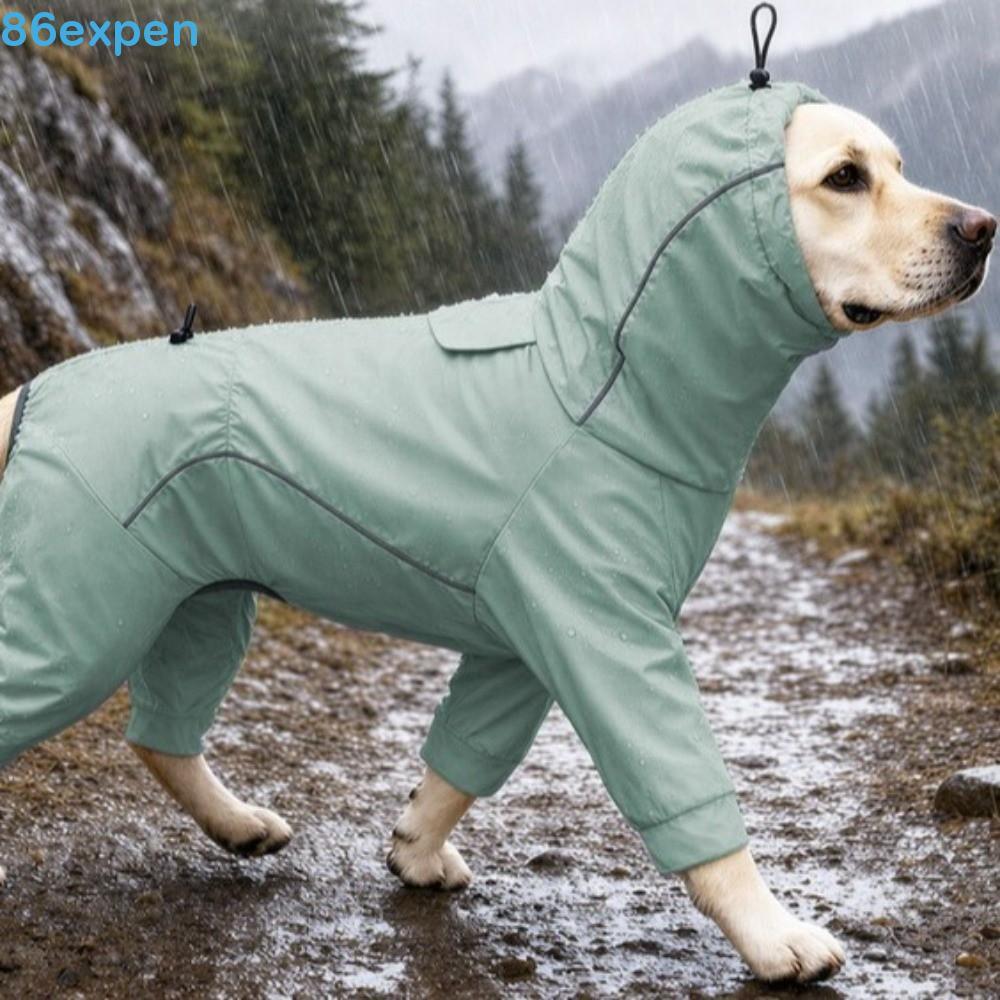EXPEN1 Roupas Impermeáveis Para Animais De Estimação , Capa De Chuva Impermeável Com Capuz Cachorro À Prova De Vento , R