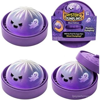 Brinquedo Squishy de Bolinho Fantasma, 4 peças, Squishy de Bolinho Fantasma Roxo Fofo de Halloween, Bolas Anti-estresse 