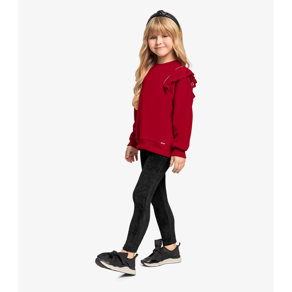 Legging Infantil Veludo Trick Nick Preto