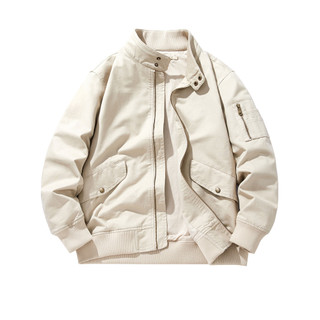 Jaqueta Bomber masculina primavera outono puro algodão macacão solto tamanho grande jaqueta moda roupas casuais