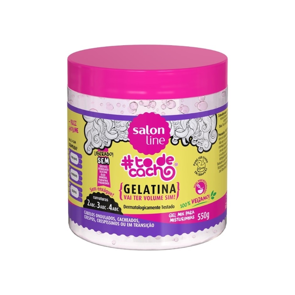 Gelatina Salon Line #Todecacho Super Volume Anti-frizz 550g