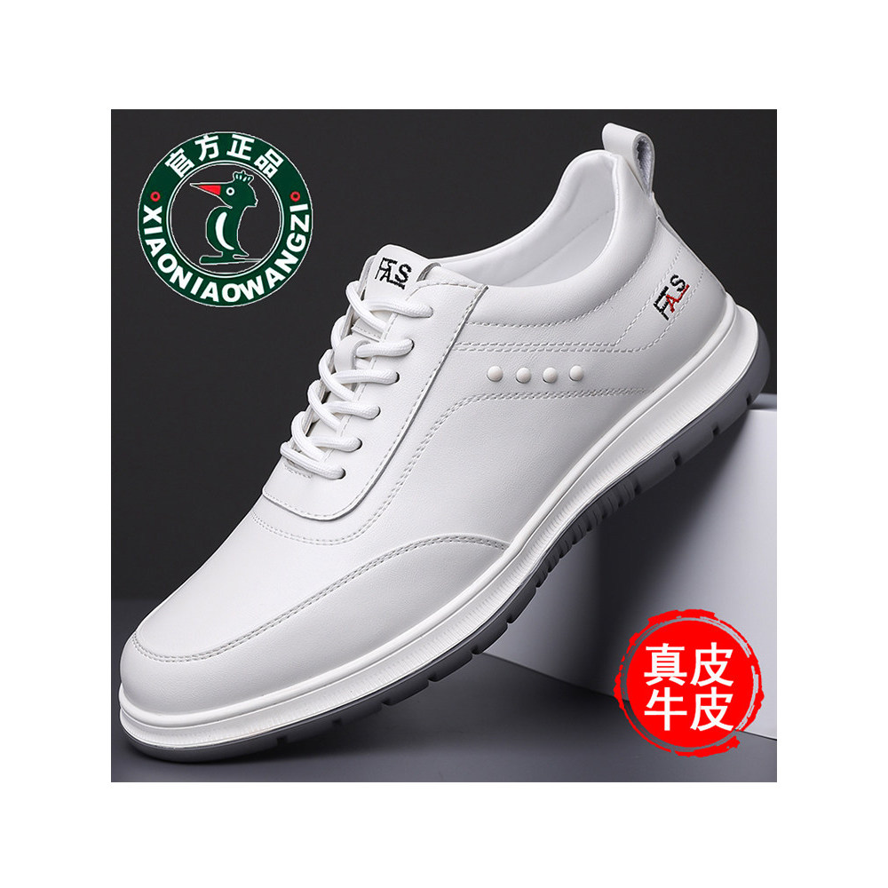 Oren Woodpecker Sapatos Masculinos Primavera Novo Estilo Sapatos De Couro Masculino Couro Genuíno Esportes Sapatos Branc