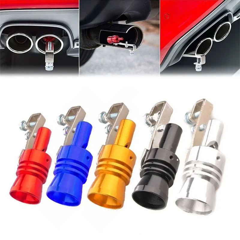 Tubo de Escape Automotivo de Tamanho Superior para Tuning de Veículos, Silenciador com Som de Turbo e Apito para Automóv