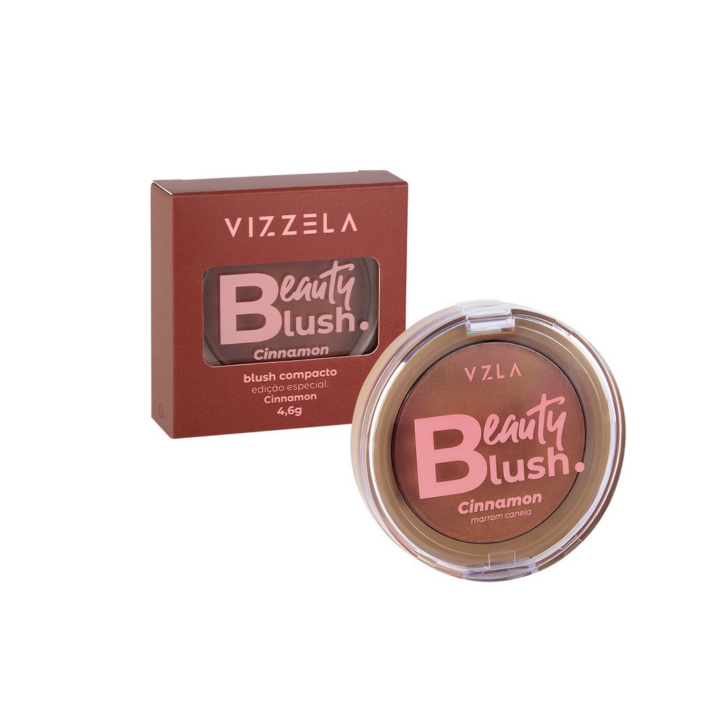 Beauty Blush Compacto Cinnamon para Rosto Efeito Natural