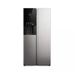 Geladeira Electrolux Frost Free Inverter 481L AutoSense e Água e Gelo na Porta Side by Side Inox Look (ES4WS)
