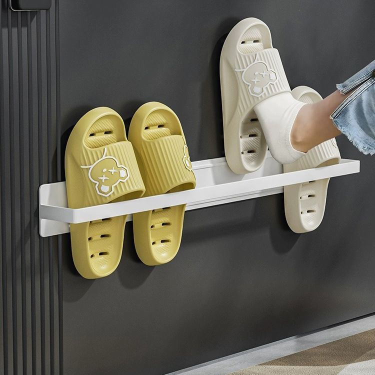 Atrás da porta de entrada Sapateira magnética Rack para chinelos Porta Anti-roubo de armazenamento montado na parede sem