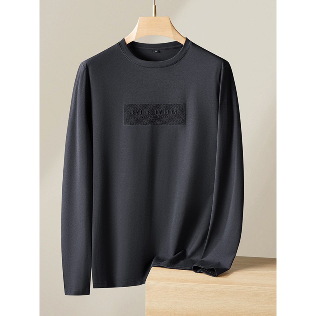 Exportação de comércio exterior pedido Original primavera outono manga comprida em torno do pescoço camiseta masculina g