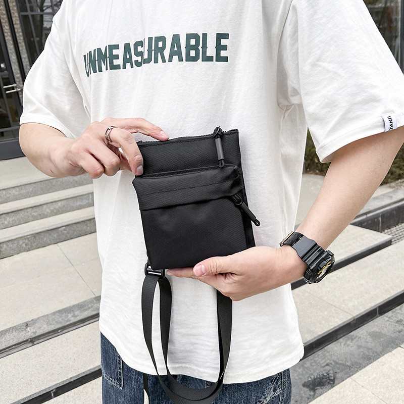 Bolsa De Telefone À Prova D'água De Nylon Elegante E Leve , Crossbody , Lazer , Esportes , Pequena Quadrada Ombro