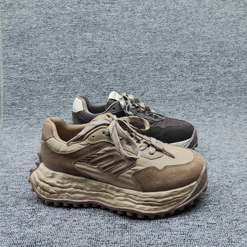 2025 primavera novo estilo sapatos femininos de sola grossa papai sapatos esportivos sapatos femininos de sola macia com