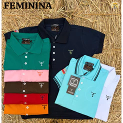 Camisa Gola Polo Unissex Country Texas Farm Rodeio Cowgirl Piquet 100% Algodão Estampada