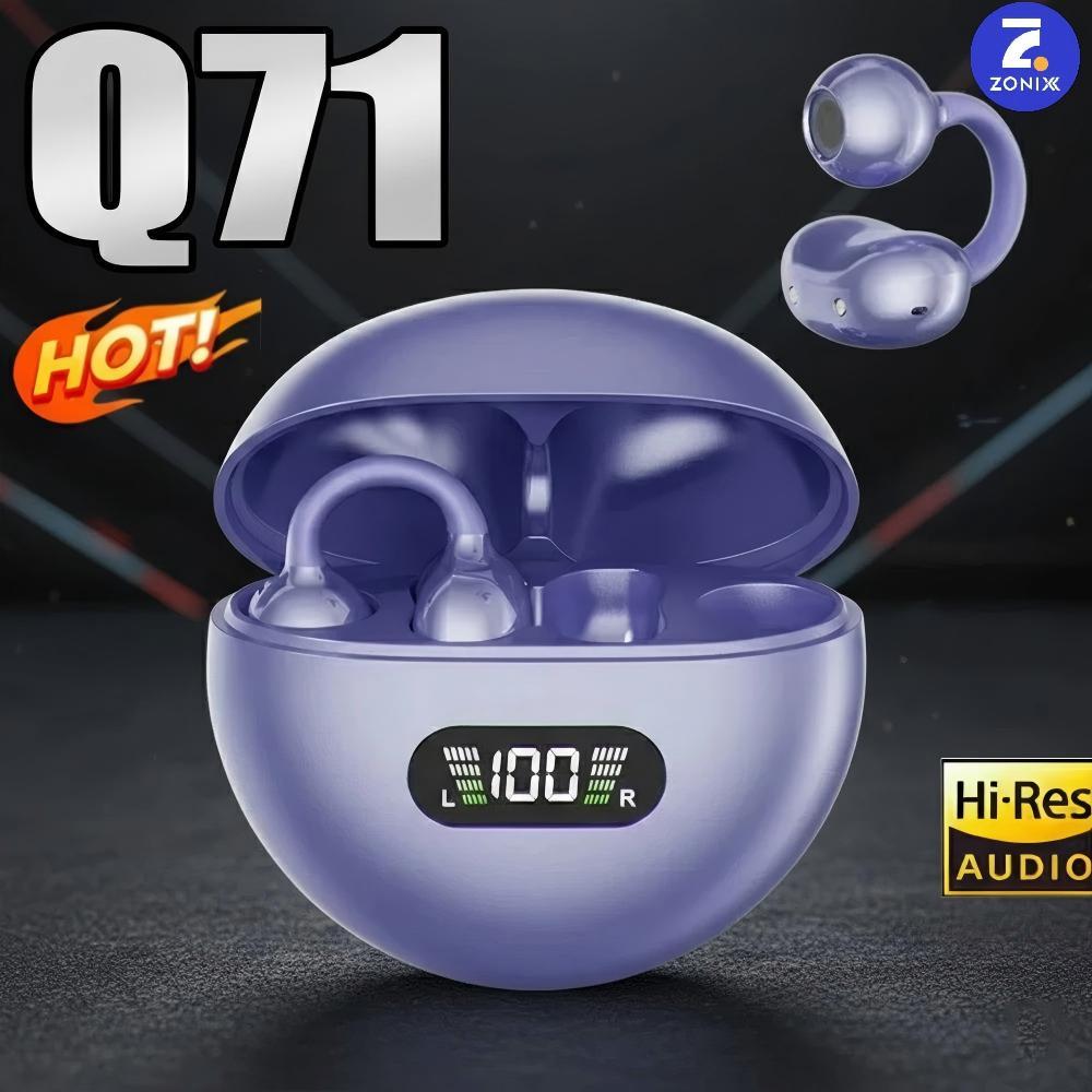 2026 Fones De Ouvido Q71 Condução Óssea Bluetooth Clipe Na Orelha Confortável Redução Ruído-Zonix
