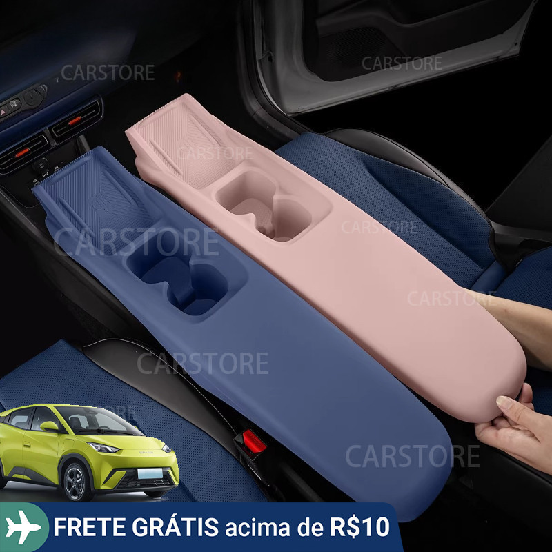 Para BYD Dolphin Mini, Capa Integrada de Silicone para Console Central com Carregamento Sem Fio K8JS