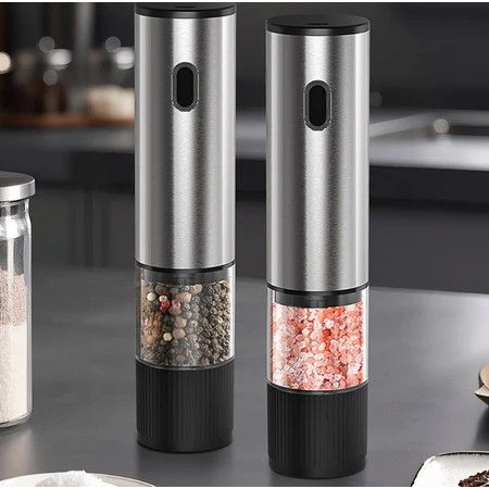 Moedor Pimenta Automático Recarregável  Ajustável Para Cozinhar E Churrasco