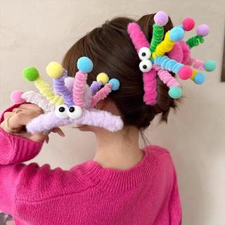 Hair Garra , Clip De Pelúcia Mola Fofo Cabeleireiro Feminino Acessório De
