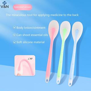 (V & N) Aplicador De Pomada De Loção Multifuncional De Silicone Com Cabo Longo Para Limpeza Corporal , Escova De Banho ,