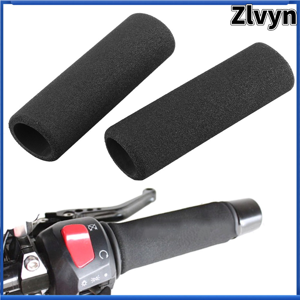Zlvyn-br Capa para guidão de motocicleta antiderrapante, alça de espuma preta 30mm/1,18 pol. um par de manga de moto