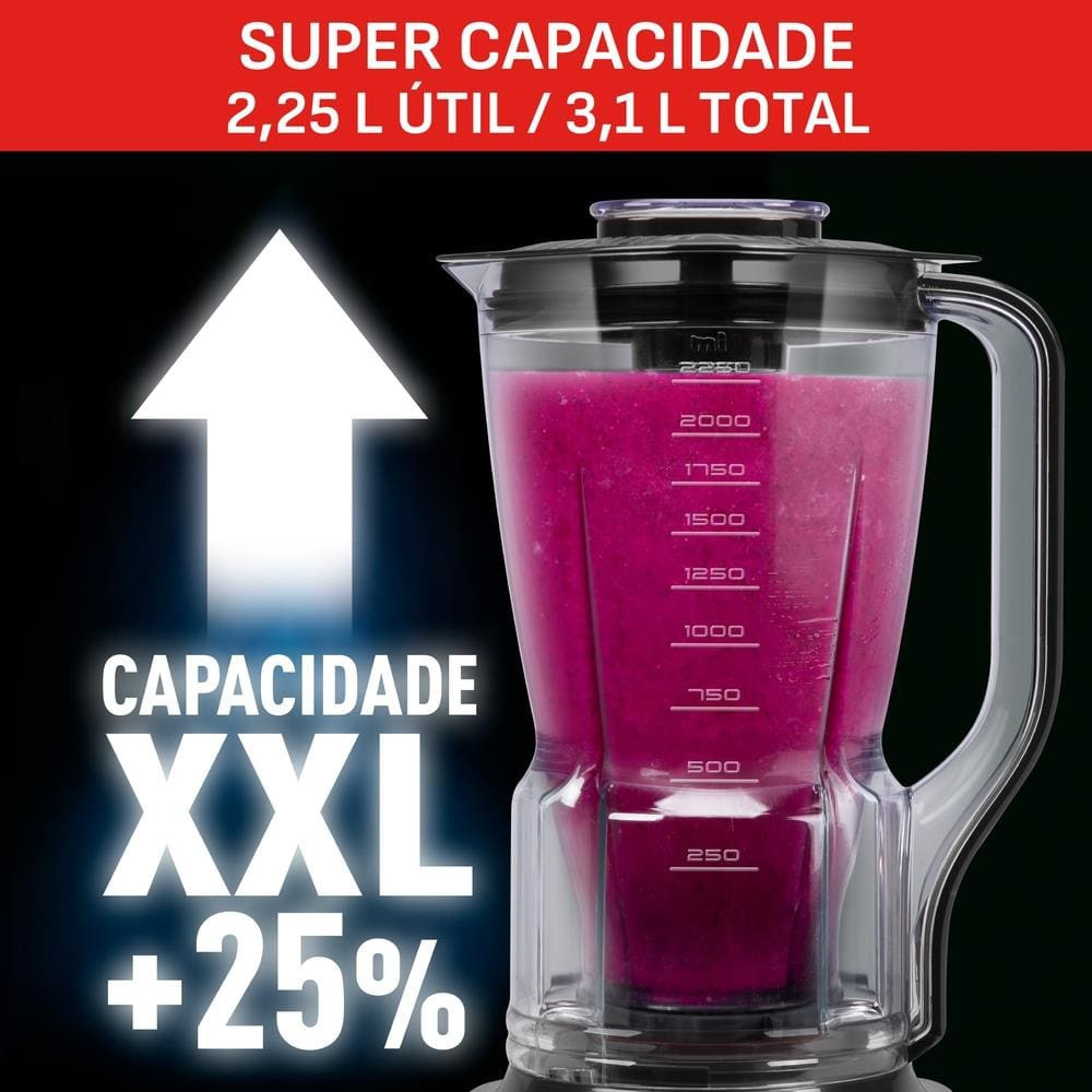 Liquidificador Arno Power Max XXL 2200W 2,25L 6 Lâminas — imagem 2 de 2