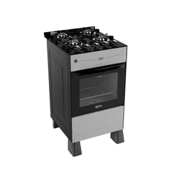 Fogão a Gás Verita Gourmet 4 Bocas Mesa de Vidro Forno 52 Litros Clarice