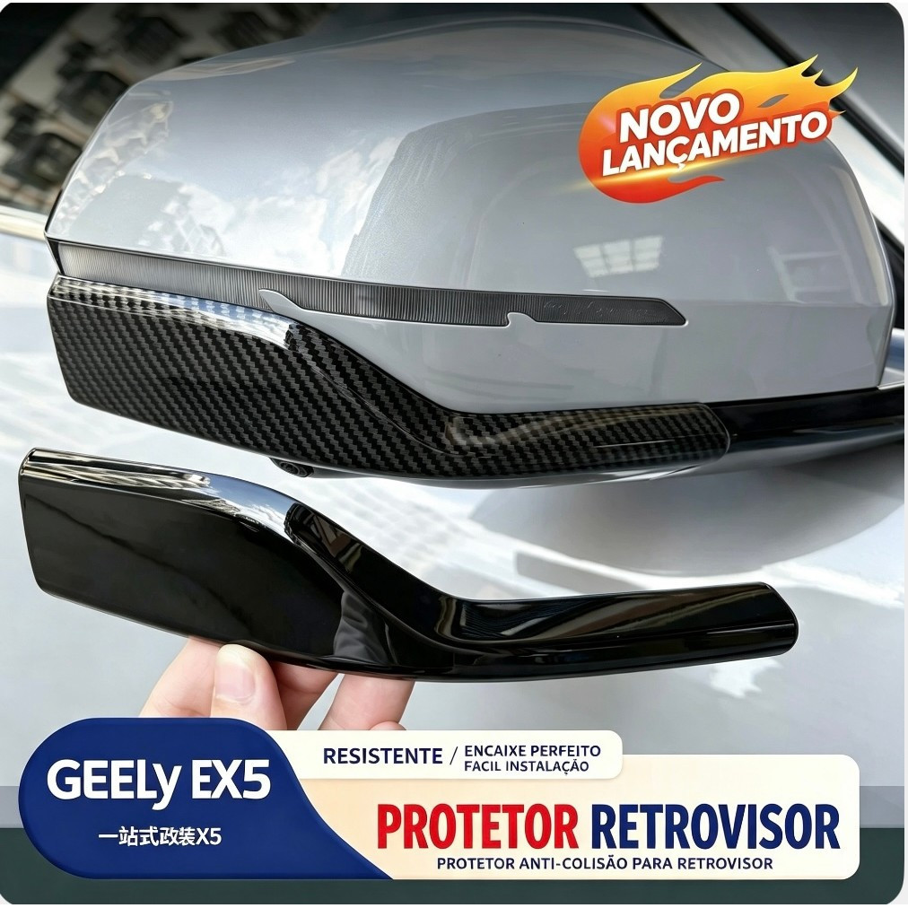 Adequado para a faixa protetora do espelho retrovisor do Geely Ex2, faixa anticolisão e anti-riscos, acessórios para mod