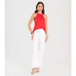 Blusa Feminina de Alça Infinita Cor Vermelho