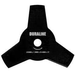 Lâmina para roçadeira 3 pontas 255 mm x 1,5 mm x 1"/ 20 mm - Duraline