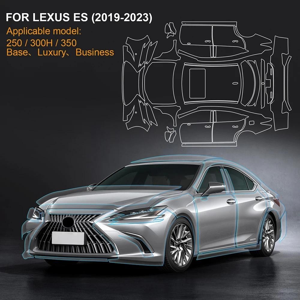 KUNGKIC TPU Filme De Proteção Pintura Do Carro Para Lexus ES 250 300H 350 2019 2020 2021 2022 2023 Kit Sutiã Claro Decal