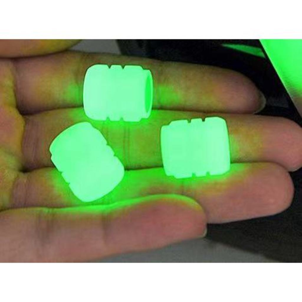 Kit 4 Tampas de Válvula Fluorescentes para Pneus de Carro Moto Bicicleta Roda Acessório Automotivo Universal · foto 2